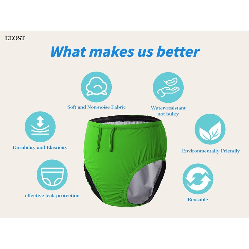 EEOST Youth Special Needs Reusable Swim Diapers Swimwear for Incontinence