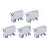 sourcing map DIN Rail Mount Fuse Holder Terminal Blocks Grey
