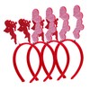 Baluue 4pcs Heart Headband Valentine Costume Headband with Clips Hat