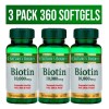 Rápida Absorción Biotina 10,000 Mcg Total 360 Caps 3 Pack