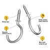 RELBRO Screw Hooks, 1 Inch Metal Screw in Cup Hooks,