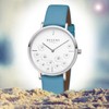 REGENT Ladies Watch 36 mm with Flower Design Dial Silver/Turquoise