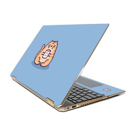 MightySkins Skin Compatible with HP Spectre x360 15.6" Gem-Cut (2019) - F You Cat | Protective, Durable, and Unique Vinyl Decal wrap Cover | Easy to Apply, Remove, and Change Styles | Made in The USA