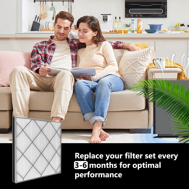 HE400 HE401 Filter Replacement for Shark Air Purifier 4 Fan,