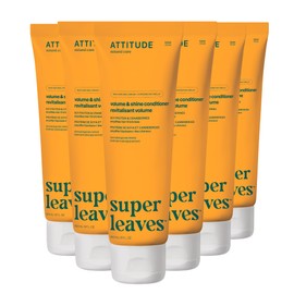 ATTITUDE Volume and Shine Hair Conditioner, For Thin Hair, Naturally Derived Ingredients, Vegan Detangler, Dermatologically Tested, Soy Protein & Cranberries, 8 Fl Oz (Pack of 6)