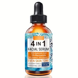 Sérum facial multivitamínico 4 en con Niacinamide Ácido hialurónico y Vitamina E