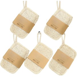 Esponja de Lufa Natural Set de 5 - Exfoliante Corporal y Estropajo Ecológico Multiusos