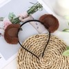 CURASA Brown Bear Ears Headband Animal Chipmunk Ears Teddy Bear