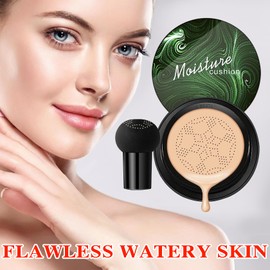 Mushroom Head Air Cushion CC Cream Foundation,Moisturizing BB Cream Foundation Makeup,Long Lasting CC Cream Liquid Foundation,Matte Concealer Foundation,Suitable for All Skin Types(Natural 01)