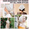 APLZGMG White Hair Bandana Headbands for Women, Floral Head Scarf