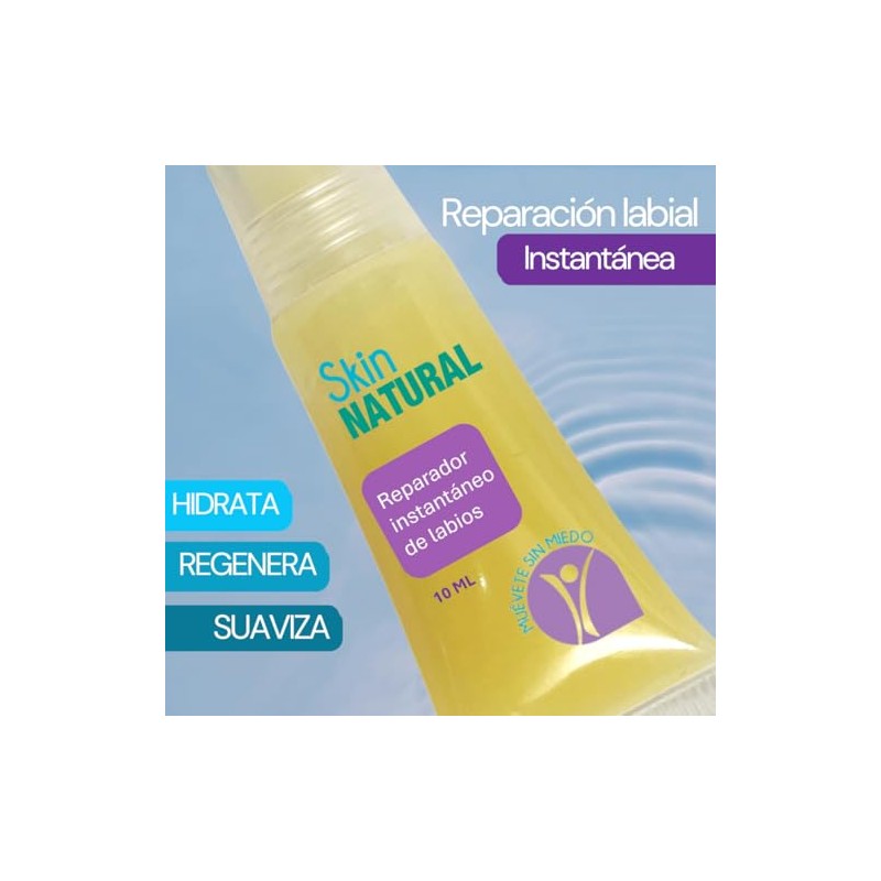 Skin Natural - Reparador Instantáneo de labios sin sabor, 100%