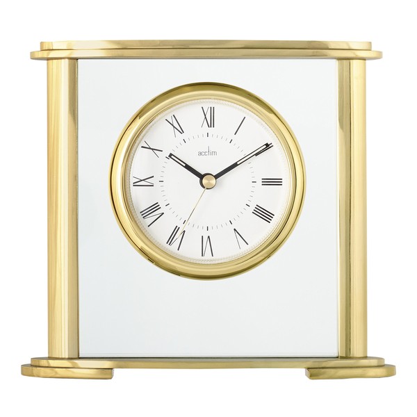 Acctim Tabletop Quartz Mantel Clock, Metal, Gold, One Size