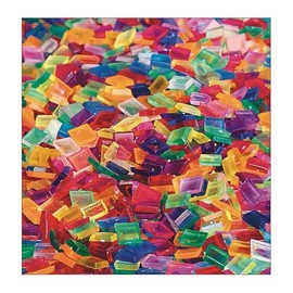 S&S Worldwide Color Splash Square Plastic Tile Assortment, 3/8" Length, Pack of 1900