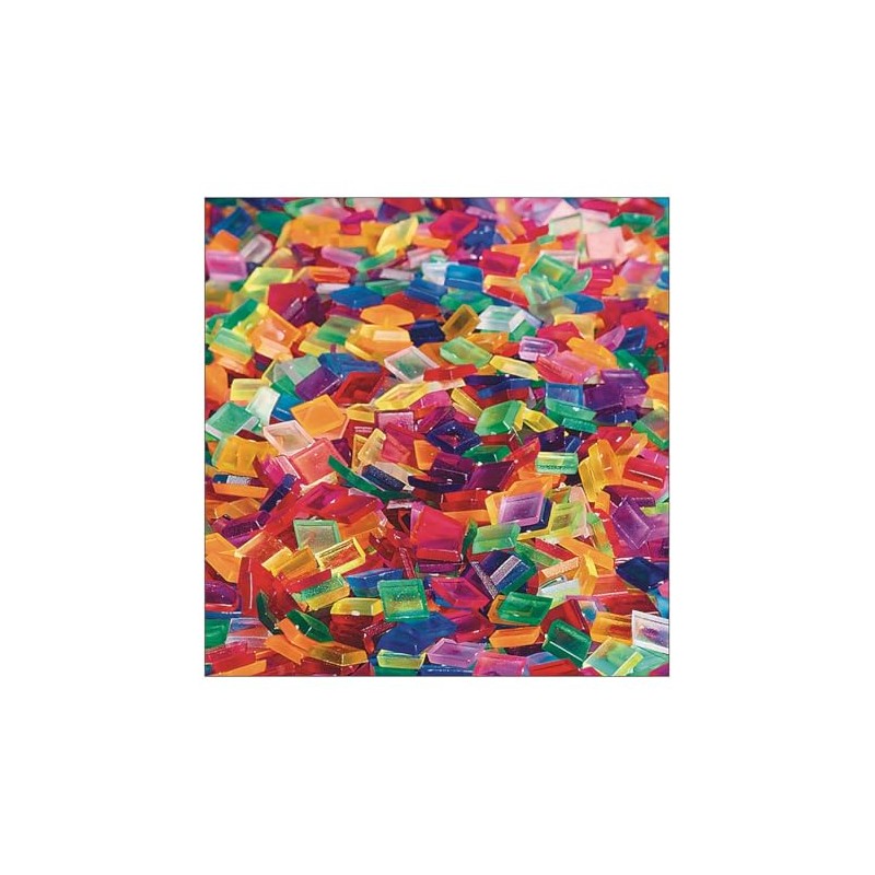 S&S Worldwide Color Splash Square Plastic Tile Assortment, 3/8" Length,