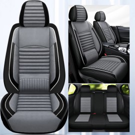 Unbranded Car Front+Rear Seat Covers Pu Leather Cushion Grey For Nissan Altima 2009-2024