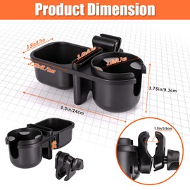 Universal Stroller Snack Tray 3 in 1 Clip On Stroller Tray Attachment 360° Rotation Organizer with Cup Phone Holder for Baby Toddler Bike Scooter Shopping Cart