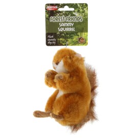 Animal Instincts Forest Friends Plush Squeaky Dog Toy Soft Comfort Puppy Toy Sammy Squirrel - Small