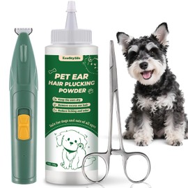 EcoStylife Dog Ear Hair Removal Tool with Ear Powder for Dogs Plucking