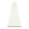Tenedos Custom Solid White Threshold Shower Curb Engineered Marble Tile