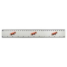'Lazy Red Panda' 30cm (12 Inch) White Plastic Ruler (RL00072548)