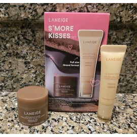 Laneige S'More Kisses Set Vanilla Lip Glowy Balm + Chocolate Lip Sleeping Mask N