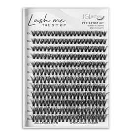 JGLashes - Extensiones de pestañas en racimo DIY Cluster lash me. medidas 8-15mm, curvatura D, banda ultra fina. Extensiones de pestañas premium. (Fluffy and cute)