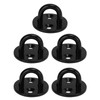 5Pcs Eye Plate Thickened Black Stainless Steel Enhanced Load Bearing