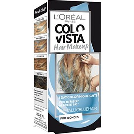 L'OrÃ©al Paris Colovista Hair Makeup 1-Day-Color-Highlights 2 metallicbluehair