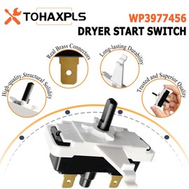 3977456 Dryer Push to Start Switch, Compatible with Whirlpool 3977456 & 898073, OEM Replacement Part for Clothes Dryers