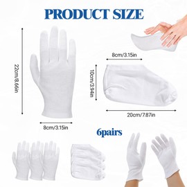 GMHLLES 6 Pairs Moisturising Gloves Socks Set, Foot Moisturiser Socks, Reusable Hand Gloves Moisturising for Overnight, Repair of Dry Hands and Feet Rough Cracked Skin