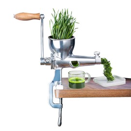 Generic Wheatgrass Juicer, Stainless Steel Portable Pomegranate Juicer Sugarcane Machine Crank Wheatgrass Extractor for Juicing Wheatgrass, Orange, Ginger, Pomegranate, Watermelon
