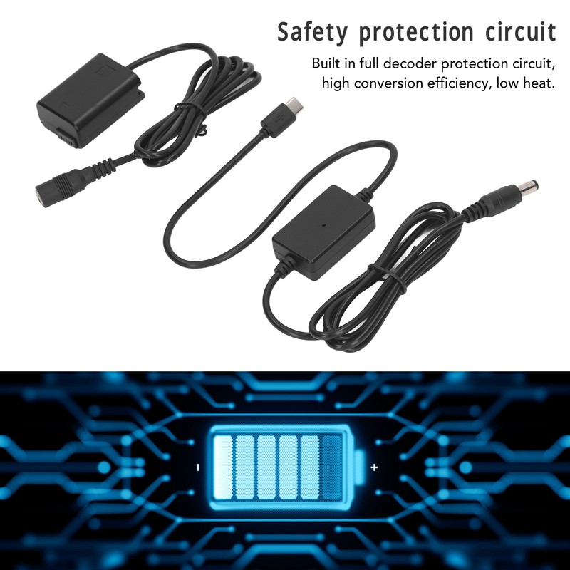 NP FW50 Dummy Battery Kit with TYPE C Buck Adapter