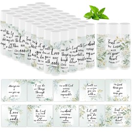 Nlicrst 50 Pcs Lip Balm Bulk Christian Christmas Gifts for Women Favors Faith Religious Bible Verse Lip Balm Inspirational Gift Employee Appreciation Gifts for Women Men Staff Coworkers Teacher