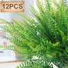 12pcs Artificial Plants Greenery Simulation Plants Fern Wort Fake Grass