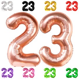 KatchOn, Rose Gold 2p Balloons - 40in, 23 for Women's 23rd Birthday Decorations & Anniversary