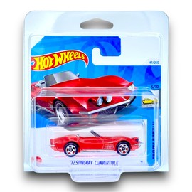 Hot Wheels '72 Stingray Convertible (Red) 5/10 Factory Fresh - 2024-47/250 (Short Card) - COMES IN A GENUINE KLAS CAR KEEPER PROTECTOR CASE - HTD09