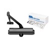 C.R. LAURENCE PR80BLK CRL Black Adjustable Spring Power Size 2 to 5 Surface Mount Door Closer