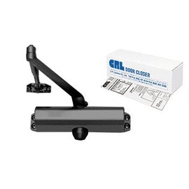 C.R. LAURENCE PR80BLK CRL Black Adjustable Spring Power Size 2 to 5 Surface Mount Door Closer