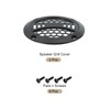 sourcing map 2 Pcs 2inch Black Speaker Grill Mesh Plastic