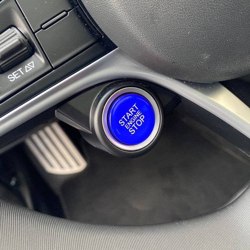 Angelguoguo Blue ABS Car Engine Start Stop Switch Button Cover