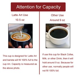 Coffeezone Americano Cup and Saucer Latte Art & Cappuccino for Barista (Matte Orange, 8.5 oz)