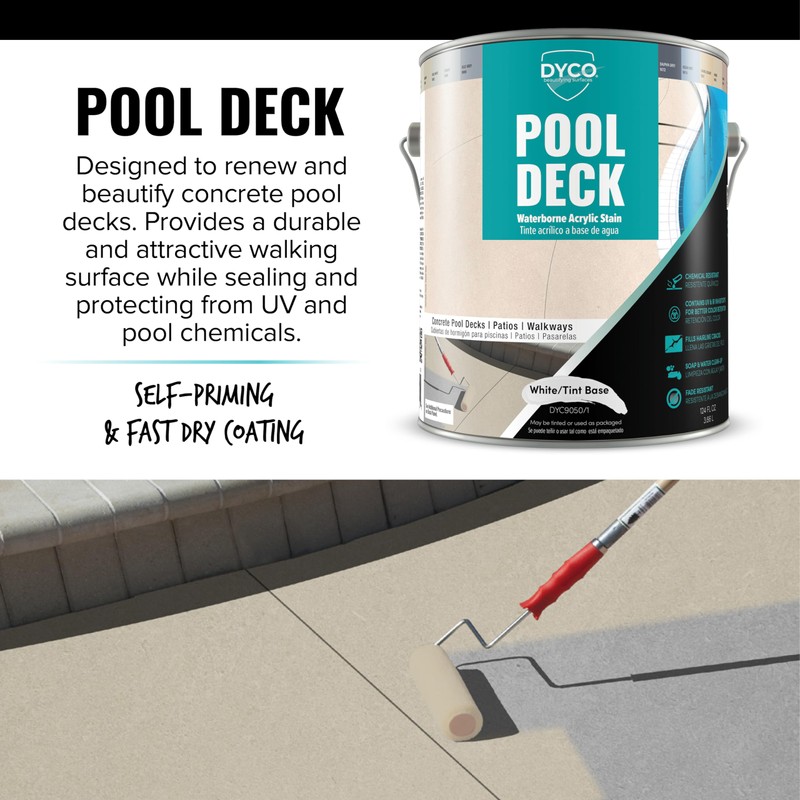 Dyco Pool Deck Waterborne Acrylic Stain - Tint Base, 1