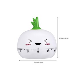 Garneck Novelty Kitchen Timer - 1 PC Fruit-Shaped Countdown Timer in White Plastic for Cooking Baking and Friendly Use Accurate and Easy to Use