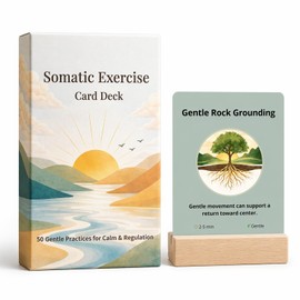 ELSTCAL Somatic Therapy Cards - Nervous System Regulation Tools Gentle Practices for Calm and Balance, Grounding, Breathwork, Mindfulness, Gentle Movement
