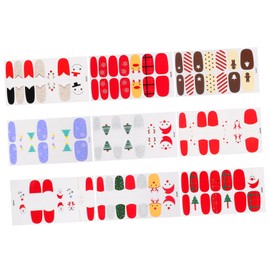 Outanaya Christmas Nail Art Patches 9 Sheets Full Nail Wraps Manicure Stickers for Women