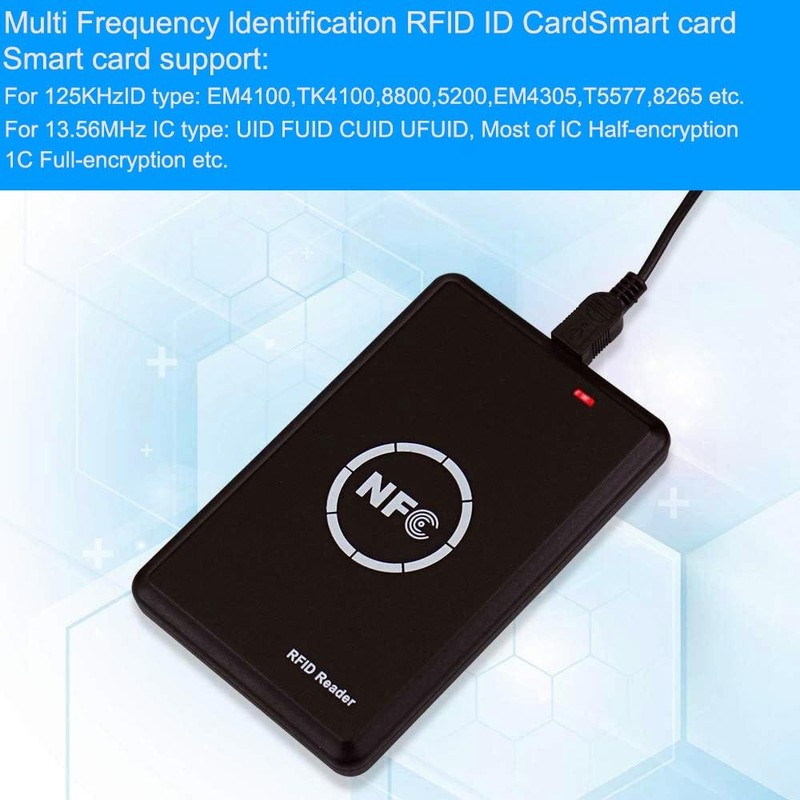 Godely RFID NFC Reader Writer,Handheld 125khz 13.56Khz Key fob Smart