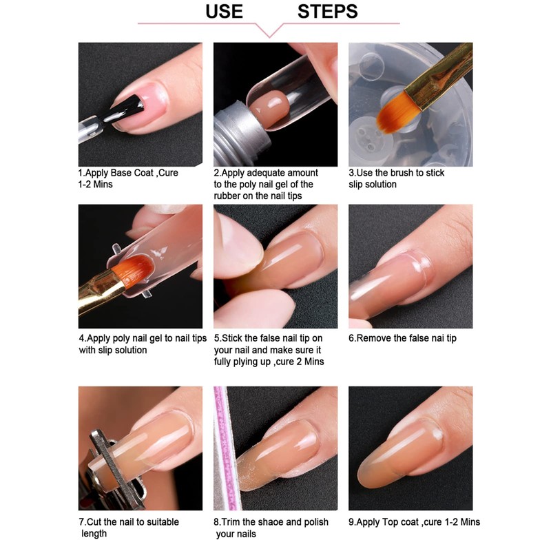 Slip Solution Kit - 60ml Poly Nail Gel Nail Extension
