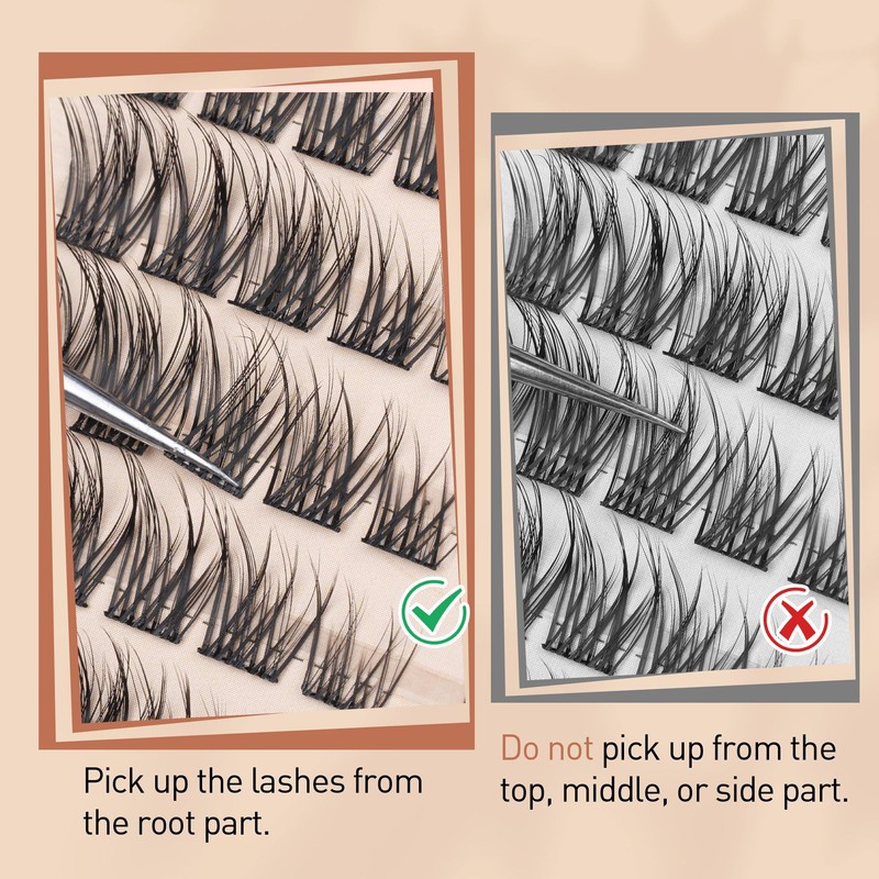 TOOCHUNAG TOOCHUNAG Lash Clusters 8-16MM Eyelash Clusters 100pcs C Curl