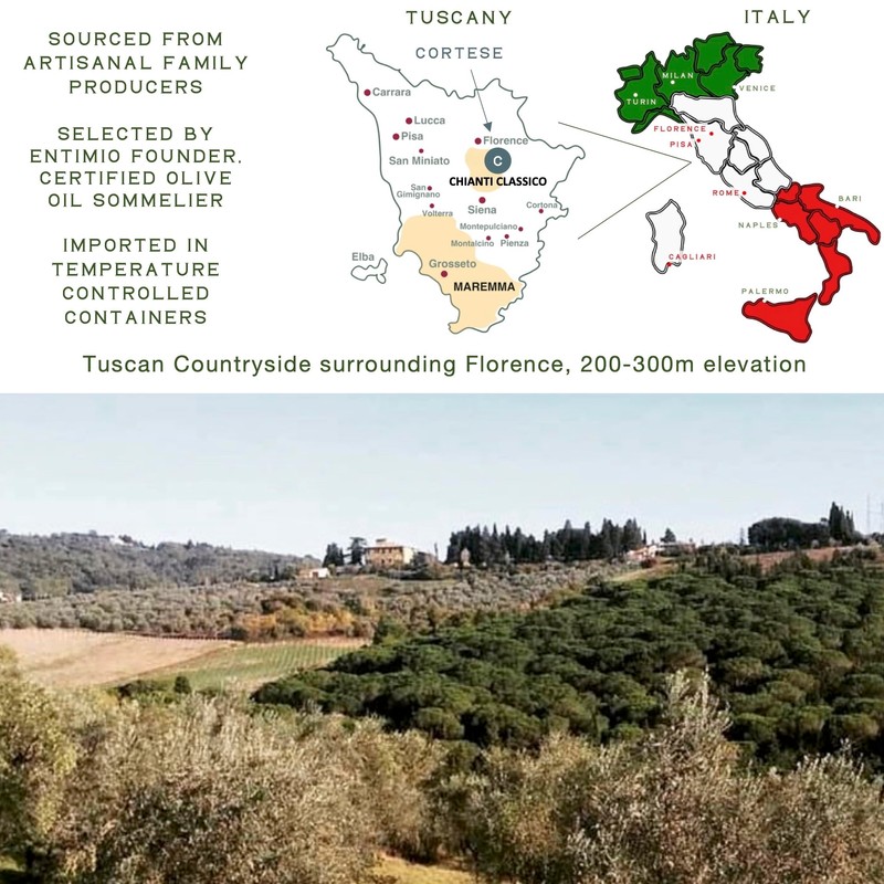 Entimio Cortese Organic Italian Extra Virgin Olive Oil from Italy,