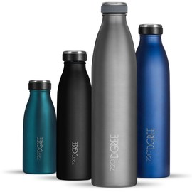 720°DGREE Stainless Steel Drinking Bottle ‘milkyBottle’ – 750 ml – BPA-Free, Leak-Proof – Suitable for Carbonated Drinks, Thermos Flask for Carbonated Drinks, University, Fitness, Outdoors, Camping